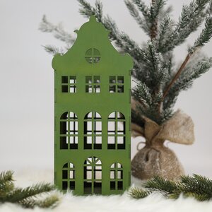Декоративный домик Амстердам 37 см светло-зеленый Christmas Apple фото 1