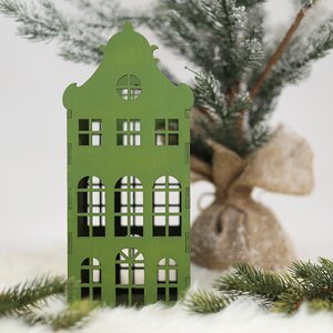 Декоративный домик Амстердам 27 см светло-зеленый Christmas Apple фото 1