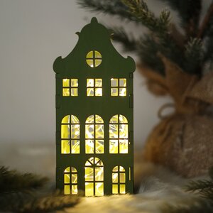 Декоративный домик Амстердам 20 см светло-зеленый Christmas Apple фото 3