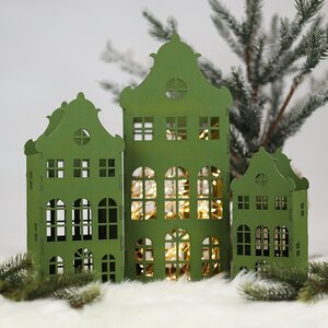 Декоративный домик Амстердам 20 см светло-зеленый Christmas Apple фото 5