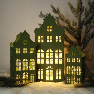 Декоративный домик Амстердам 20 см светло-зеленый Christmas Apple фото 6