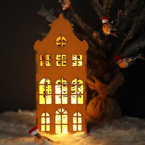 Декоративный домик Амстердам 37 см оранжевый Christmas Apple фото 3