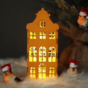 Декоративный домик Амстердам 20 см оранжевый Christmas Apple фото 3