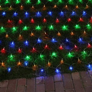 Гирлянда Сетка 1.5*1 м, 144 разноцветных LED ламп, прозрачный ПВХ, контроллер, IP44 Snowhouse фото 1