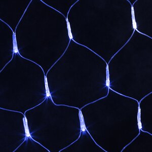 Гирлянда Сетка 2*1.5 м, 300 синих LED ламп, прозрачный ПВХ, уличная, соединяемая, IP44 Snowhouse фото 3