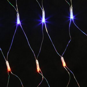 Гирлянда Сетка 2*1.5 м, 300 разноцветных LED ламп, прозрачный ПВХ, уличная, соединяемая Snowhouse фото 2