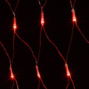 Гирлянда Сетка 2*1.5 м, 300 красных LED ламп, прозрачный ПВХ, уличная, соединяемая, IP44 Snowhouse фото 3
