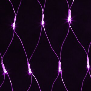 Гирлянда Сетка 2*1.5 м, 300 фиолетовых LED ламп, прозрачный ПВХ, уличная, соединяемая, IP44 Snowhouse фото 3