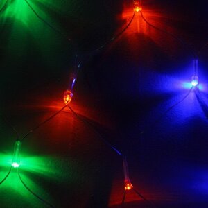 Гирлянда Сетка 2*1.5 м, 300 разноцветных LED ламп, прозрачный ПВХ, уличная, контроллер, IP44 Snowhouse фото 3