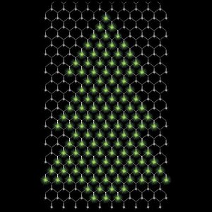 Гирлянда сетка Елочка 2.2*1.65 м, 360 зеленых/белых LED ламп, прозрачный ПВХ, IP20 Snowhouse фото 4