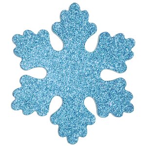 Елочная игрушка Снежинка Облако голубая