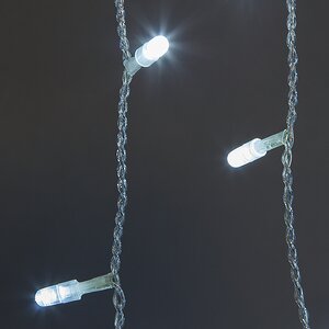 Светодиодный дождь 2.4*1.5 м, 500 холодных белых LED ламп, прозрачный ПВХ, соединяемый, IP44 Snowhouse фото 2