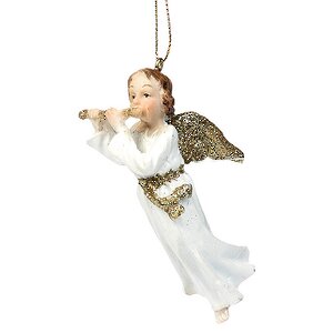 Елочное украшение Ангел с Флейтой 10 см, подвеска Goodwill фото 1