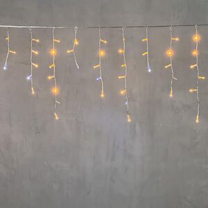 Светодиодная бахрома Quality Light Cap 3.1*0.5 м, 120 желтых LED, холодное мерцание, прозрачный ПВХ, соединяемая, IP65 BEAUTY LED фото 5