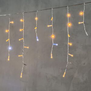 Светодиодная бахрома Quality Light Cap 3.1*0.5 м, 120 желтых LED, холодное мерцание, прозрачный ПВХ, соединяемая, IP65 BEAUTY LED фото 4