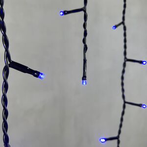 Светодиодная бахрома Quality Light 4.9*0.5 м, 240 синих LED, черный ПВХ, соединяемая, IP44 BEAUTY LED (Бьюти Лэд) фото 2
