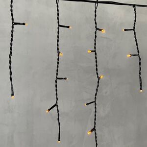 Светодиодная бахрома Quality Light 4.9*0.5 м, 240 желтых LED, черный ПВХ, соединяемая, IP44 BEAUTY LED (Бьюти Лэд) фото 7