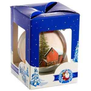 Елочный шар из папье-маше Зимний Домик, 7.5 см Mister Christmas фото 2