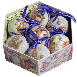 Набор шаров папье-маше Рождественские Ангелы 7.5 см, 7 шт Mister Christmas фото 2