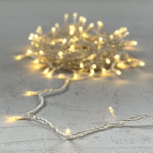 Светодиодная гирлянда Quality Light 100 теплых белых LED ламп 10 м, прозрачный ПВХ, соединяемая, IP44 BEAUTY LED (Бьюти Лэд) фото 2