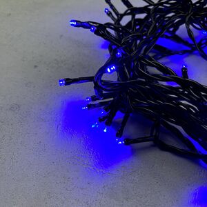 Светодиодная гирлянда Quality Light 100 синих LED ламп 10 м, с мерцанием, черный ПВХ, соединяемая, IP44 BEAUTY LED (Бьюти Лэд) фото 2