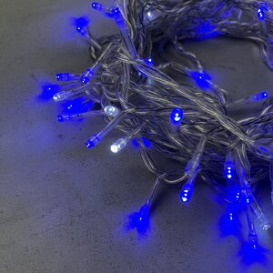 Светодиодная гирлянда 24V Quality Light 100 синих LED ламп 10 м, с мерцанием, прозрачный ПВХ, соединяемая, IP44 BEAUTY LED фото 3