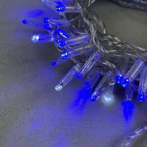 Светодиодная гирлянда Quality Light Cap 100 синих LED, холодное мерцание, 10 м, прозрачный ПВХ, соединяемая, IP65 BEAUTY LED фото 2