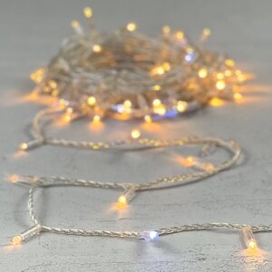 Светодиодная гирлянда Quality Light Cap 100 экстра теплых белых LED, холодное мерцание, 10 м, прозрачный ПВХ, соединяемая, IP65 BEAUTY LED фото 2