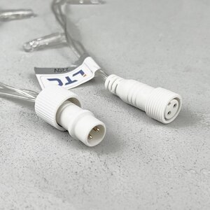 Светодиодная гирлянда Quality Light Cap 100 экстра теплых белых LED, холодное мерцание, 10 м, прозрачный ПВХ, соединяемая, IP65 BEAUTY LED фото 7