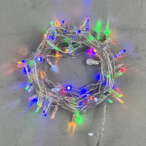 Светодиодная гирлянда Quality Light Cap 100 разноцветных LED, холодное мерцание, 10 м, прозрачный ПВХ, соединяемая, IP65 BEAUTY LED (Бьюти Лэд) фото 5