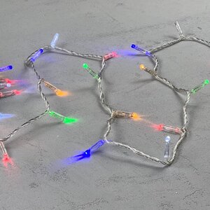 Светодиодная гирлянда Quality Light Cap 100 разноцветных LED, холодное мерцание, 10 м, прозрачный ПВХ, соединяемая, IP65 BEAUTY LED (Бьюти Лэд) фото 7