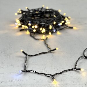 Светодиодная гирлянда Quality Light Cap 100 теплых белых LED, холодное мерцание, 10 м, черный ПВХ, соединяемая, IP65 BEAUTY LED фото 5