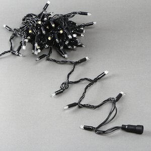 Светодиодная гирлянда Quality Light Cap 100 теплых белых LED, холодное мерцание, 10 м, черный ПВХ, соединяемая, IP65 BEAUTY LED фото 7