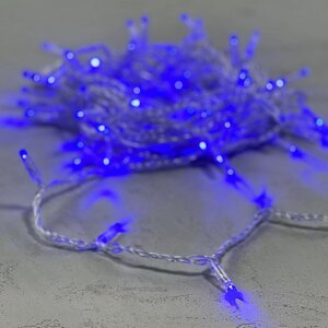 Светодиодная гирлянда Quality Light Cap 100 синих LED, 10 м, прозрачный ПВХ, соединяемая, IP65 BEAUTY LED фото 1