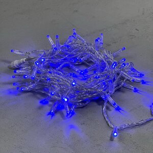 Светодиодная гирлянда Quality Light Cap 100 синих LED, 10 м, прозрачный ПВХ, соединяемая, IP65 BEAUTY LED фото 5