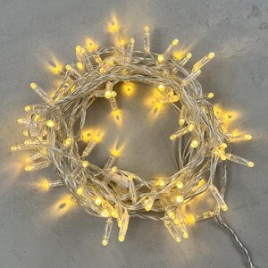 Светодиодная гирлянда Quality Light Cap 100 теплых белых LED, 10 м, прозрачный ПВХ, соединяемая, IP65 BEAUTY LED фото 4