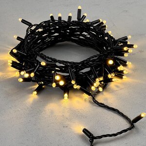 Светодиодная гирлянда Quality Light Cap 100 теплых белых LED, 10 м, черный ПВХ, соединяемая, IP65 BEAUTY LED фото 5