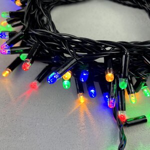 Светодиодная гирлянда Quality Light Cap 100 разноцветных LED, 10 м, черный ПВХ, соединяемая, IP65 BEAUTY LED фото 2