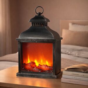 Декоративный фонарь - камин Джованни 39*25 см, батарейки Peha фото 1