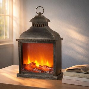 Декоративный фонарь - камин Джованни 39*25 см, батарейки Peha фото 4