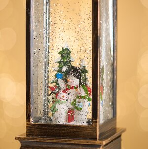 Новогодний фонарь-сноуболл Норберг: Снеговик 31 см, на батарейках Peha фото 2