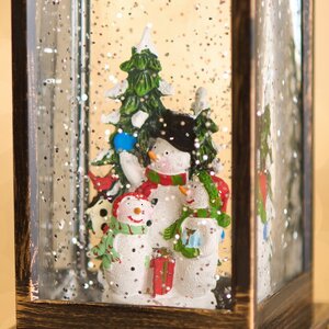 Новогодний фонарь-сноуболл Норберг: Снеговик 31 см, на батарейках Peha фото 4