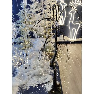 Светодиодное дерево Звёздная Ива 120 см, 320 теплых белых LED ламп, IP44 Peha фото 2