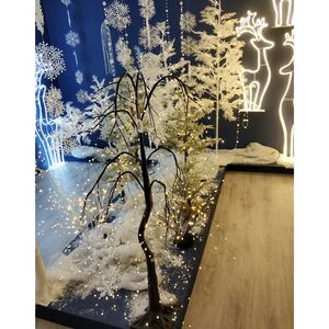 Светодиодное дерево Звёздная Ива 120 см, 320 теплых белых LED ламп, IP44 Peha фото 4