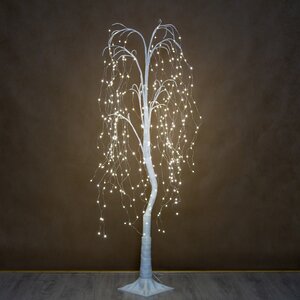 Светодиодное дерево Звёздная альпийская Ива 120 см, 320 теплых белых LED ламп, IP44 Peha фото 1