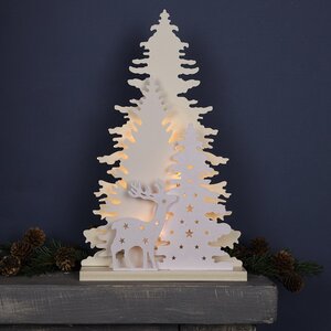 Новогодний светильник Ильмнио 35 см белый, 15 теплых белых LED ламп, на батарейках Peha фото 3