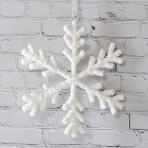 Елочная игрушка Снежинка Кристальная Метелица 22 см, подвеска