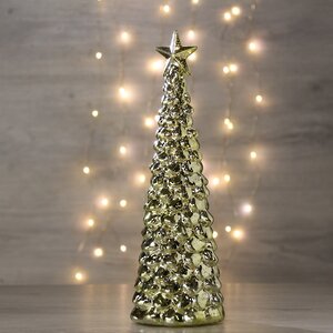 Новогодний светильник Космо Gold - Елочка Ларсен 26 см на батарейках, 10 LED ламп Peha фото 1