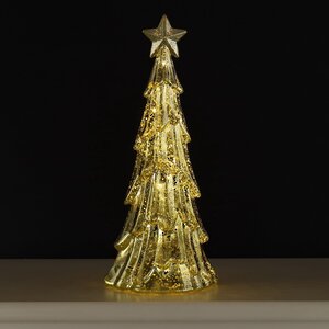 Новогодний светильник Космо Gold - Елочка Стеллар 36 см на батарейках, 15 LED ламп Peha фото 1