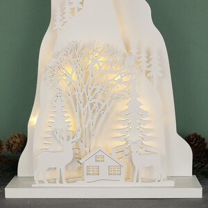 Новогодний светильник Таинство снежных гор - Олени у домика 38*23 см на батарейках, 15 LED ламп Peha фото 2